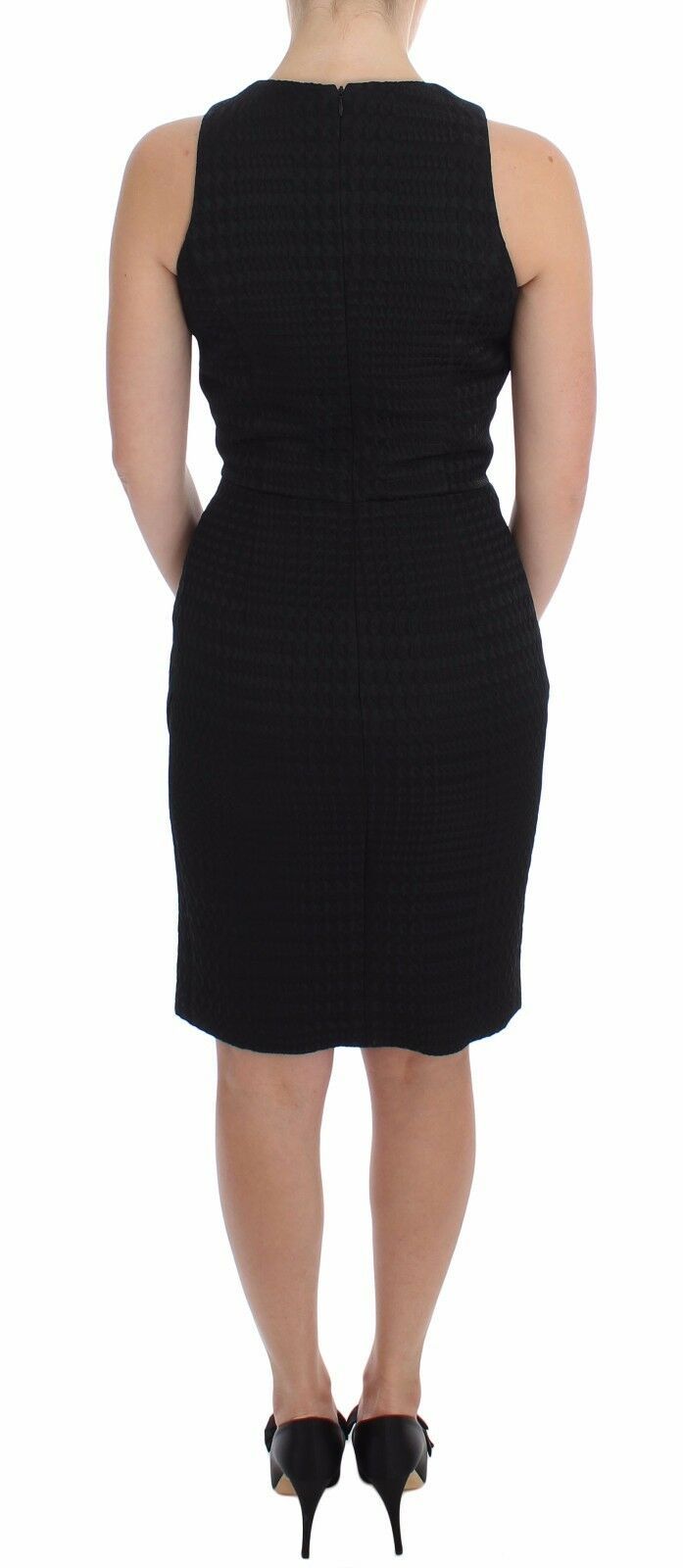 DAIZY SHELY Black Sheath Party Evening Knee Length Women's Dress