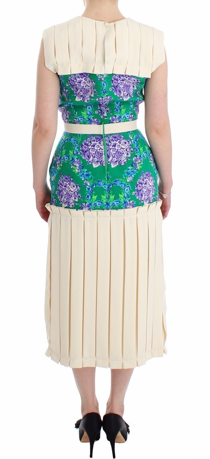Caterina Gatta Multicolor Dress Women's Floral Sleeveless Women's Gown