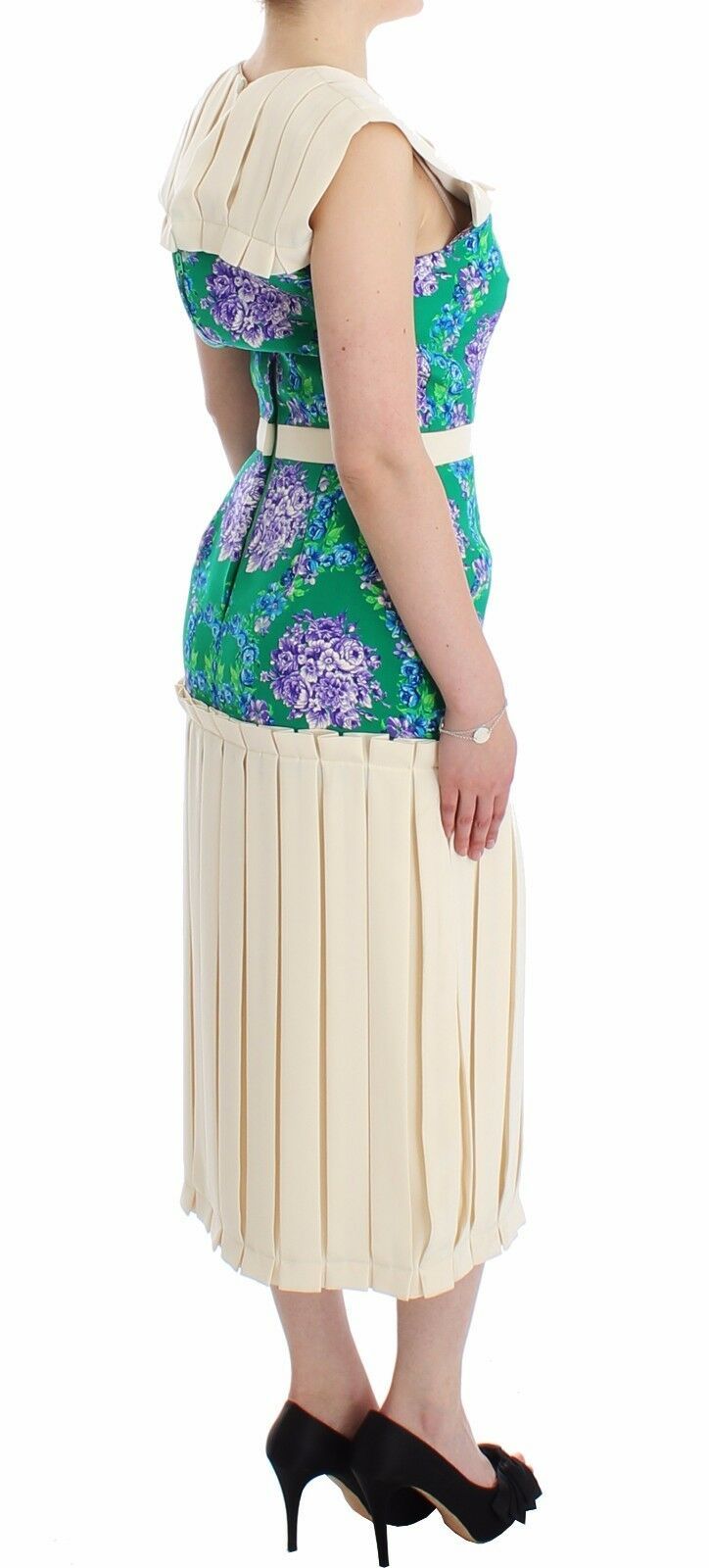 Caterina Gatta Multicolor Dress Women's Floral Sleeveless Women's Gown