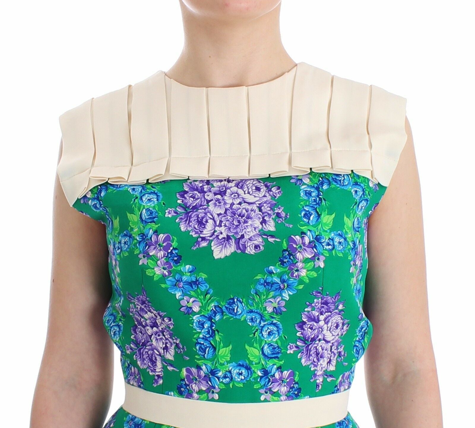 Caterina Gatta Multicolor Dress Women's Floral Sleeveless Women's Gown