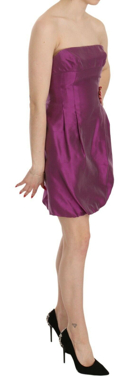 Ermanno Scervino Pink Halter Backless Midi Plain Women's Dress