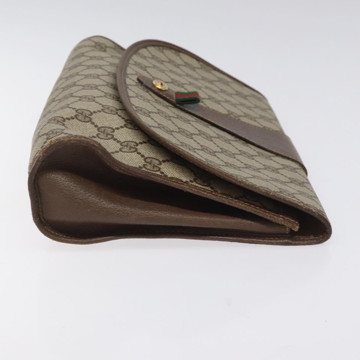Gucci Ophidia Beige Canvas Clutch Bag (Pre-Owned)