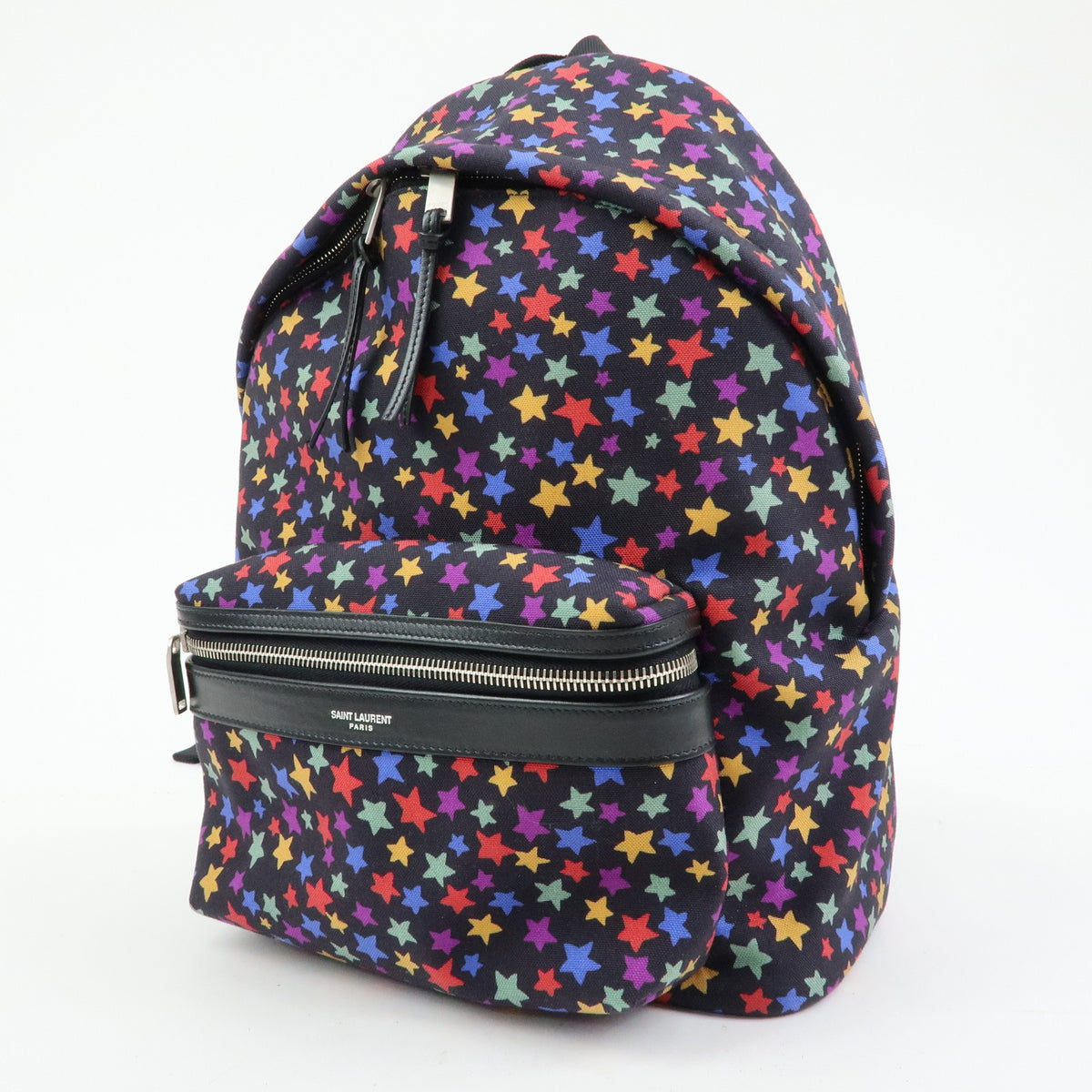 Saint Laurent City Printed Corduroy Multicolour Canvas Backpack Bag (Pre-Owned)