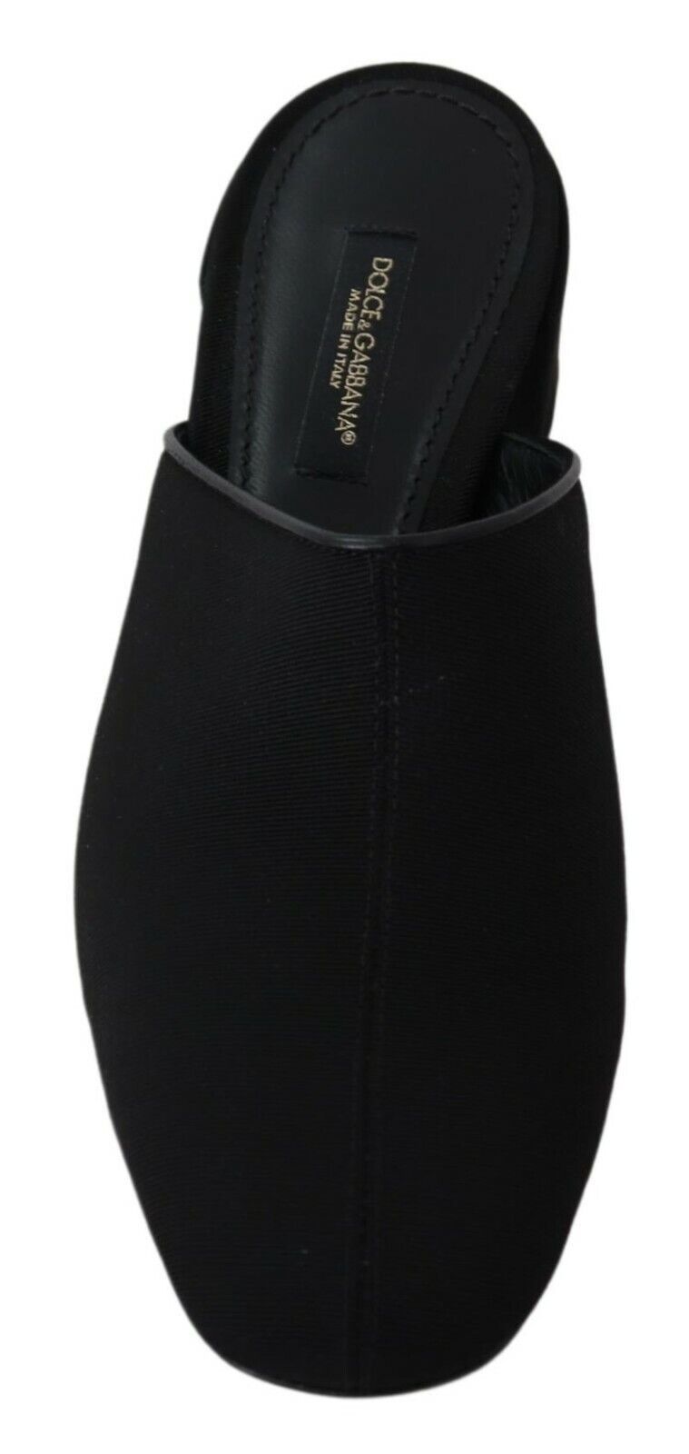 Dolce & Gabbana Chic Black Grosgrain Slide Women's Sandals