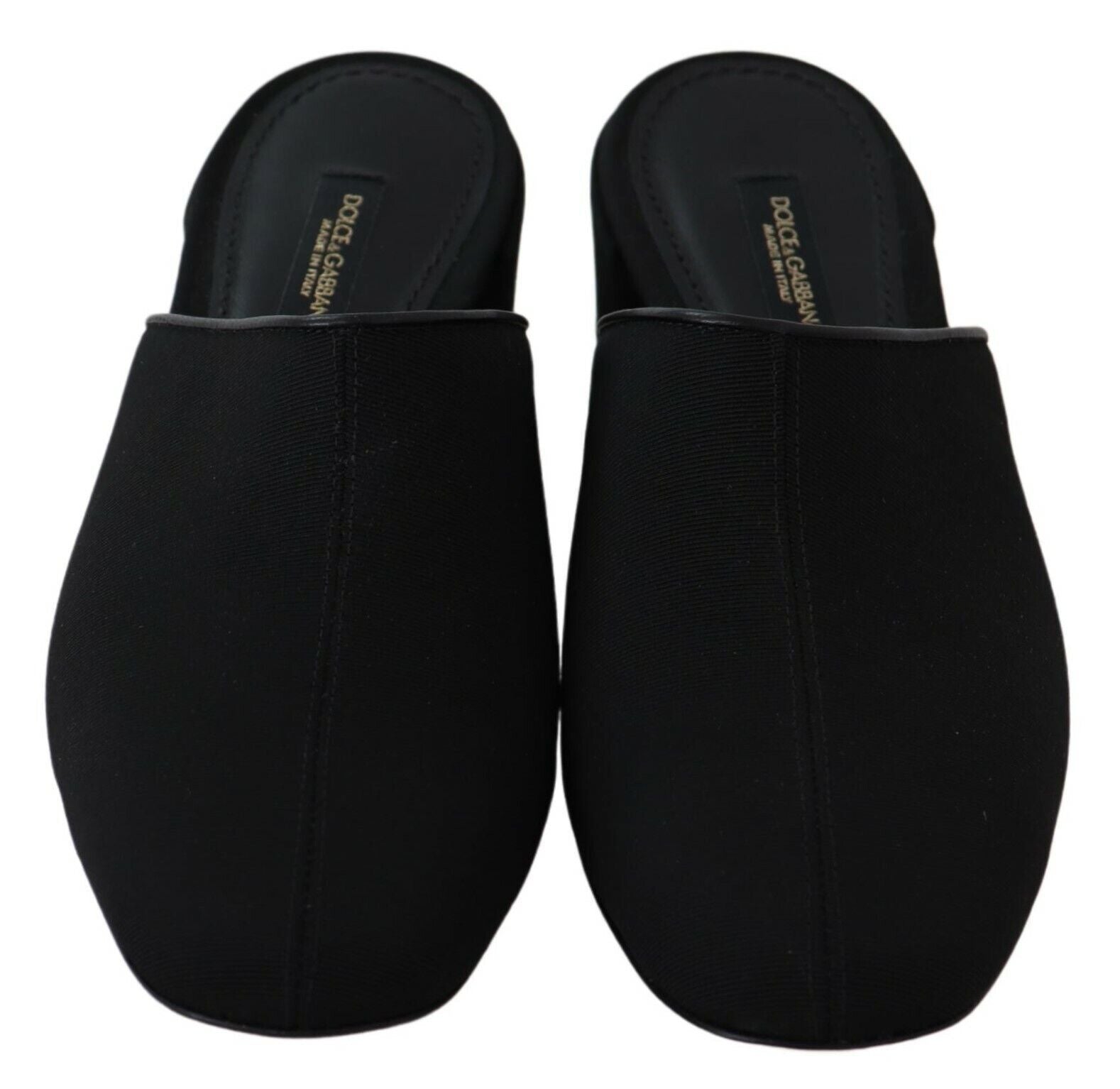 Dolce & Gabbana Black Grosgrain Slides Sandals Women Women's Shoes
