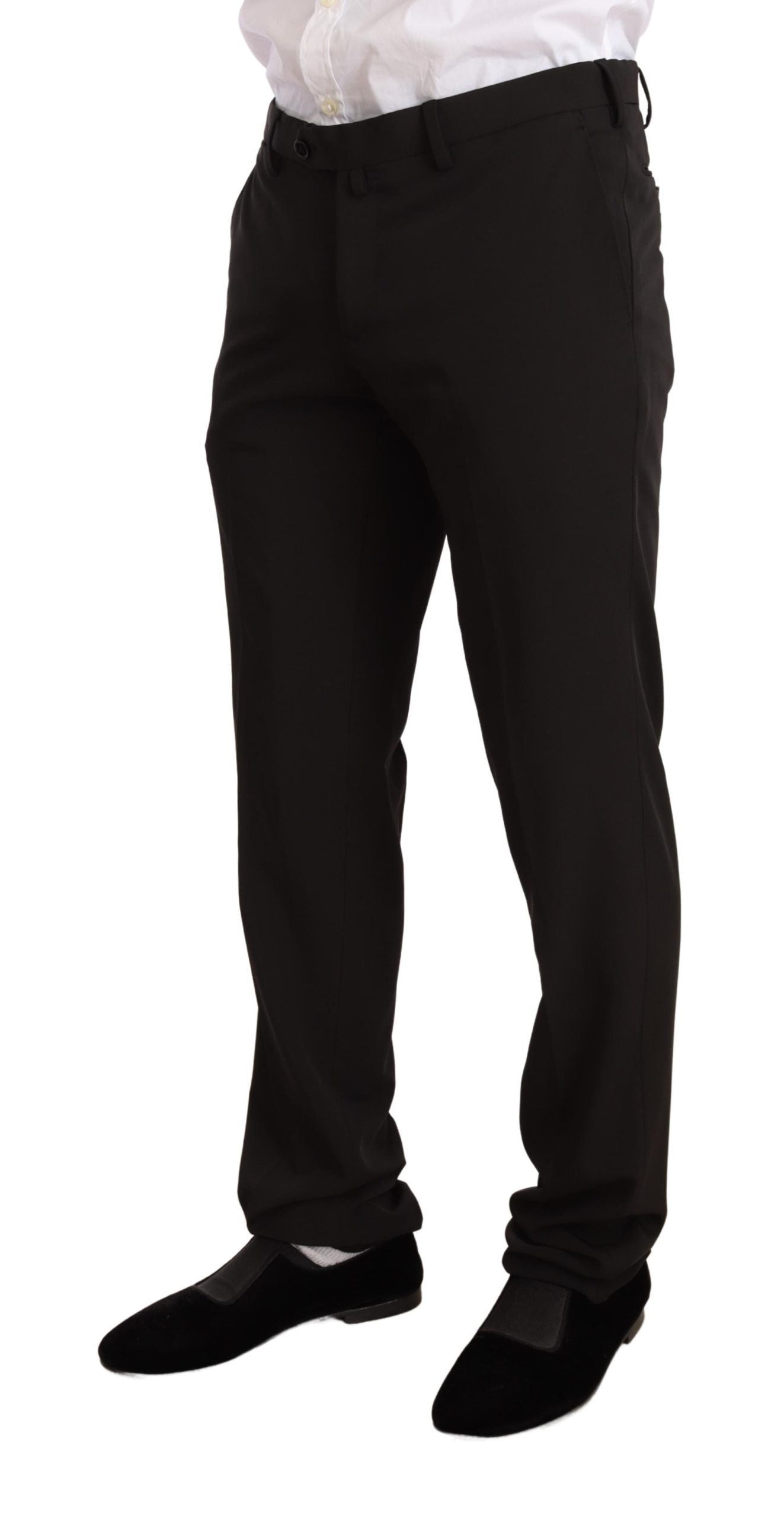 Domenico Tagliente Black Polyester Slim 2 Piece Set TAGLIENTE Men's Suit