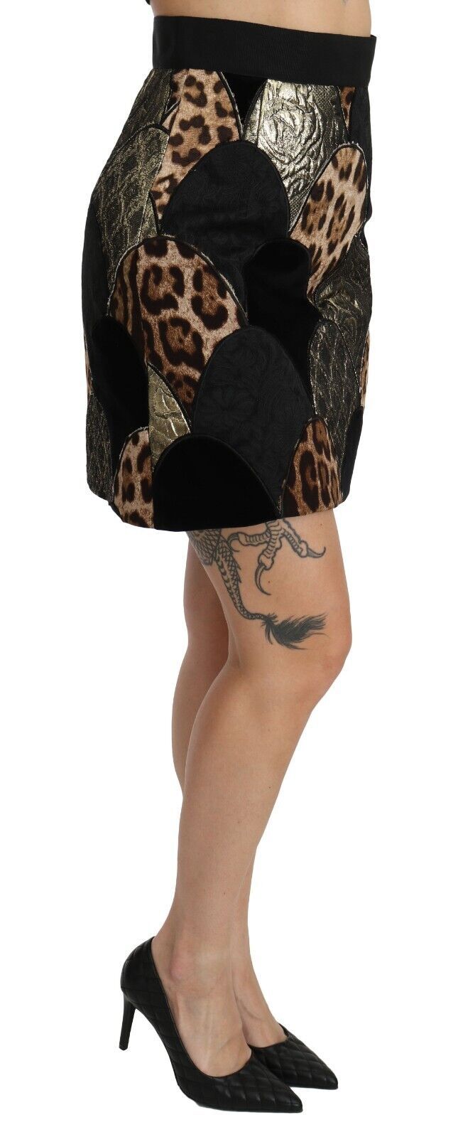 Dolce & Gabbana Multicolor Leopard Print High Waist Mini Women's Skirt