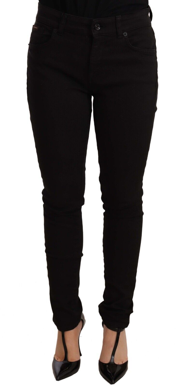 Dolce & Gabbana Chic Black Mid-Waist Skinny Denim Women's Jeans