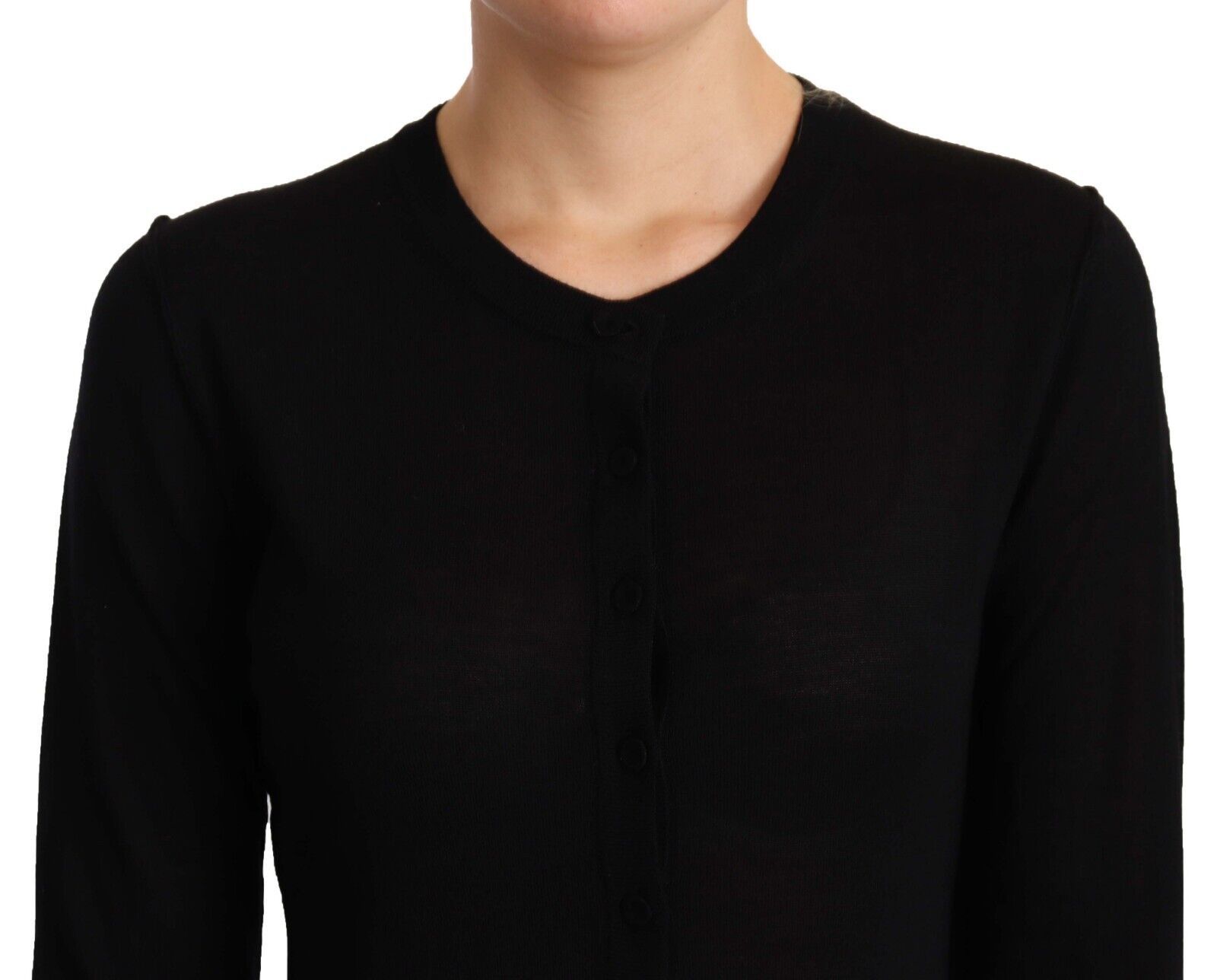 Dolce & Gabbana Black Crewneck Pullover STAFF Sweater Women's Wool