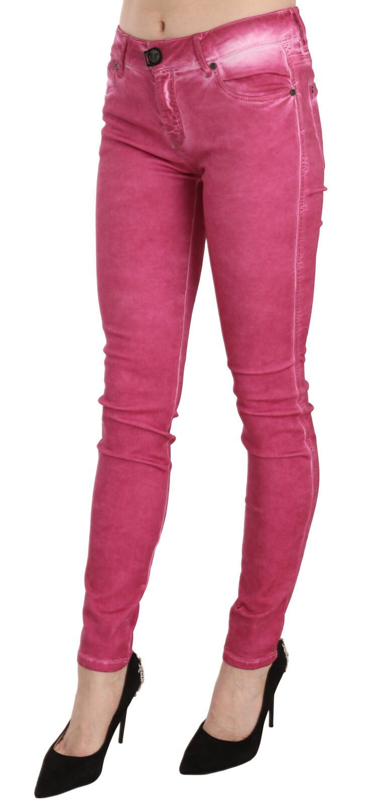 Dolce & Gabbana Chic Pink Mid Waist Skinny Women's Pants