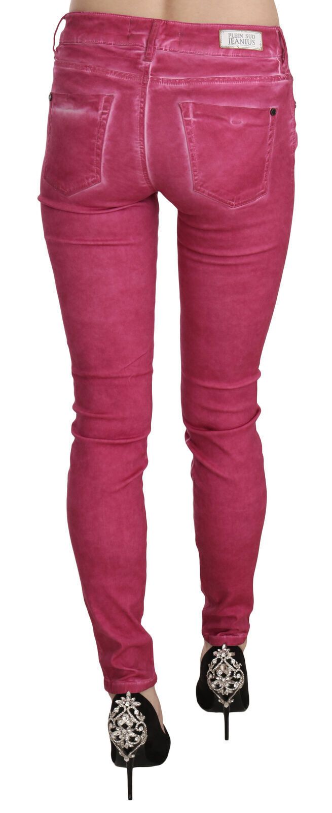 Dolce & Gabbana Chic Pink Mid Waist Skinny Women's Pants