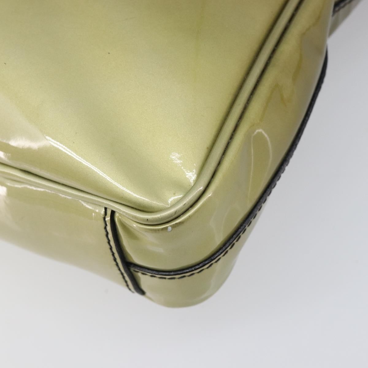 Prada Shoulder Bag Patent Leather Green Patent_Leather Shoulder Bag Bag (Pre-Owned)