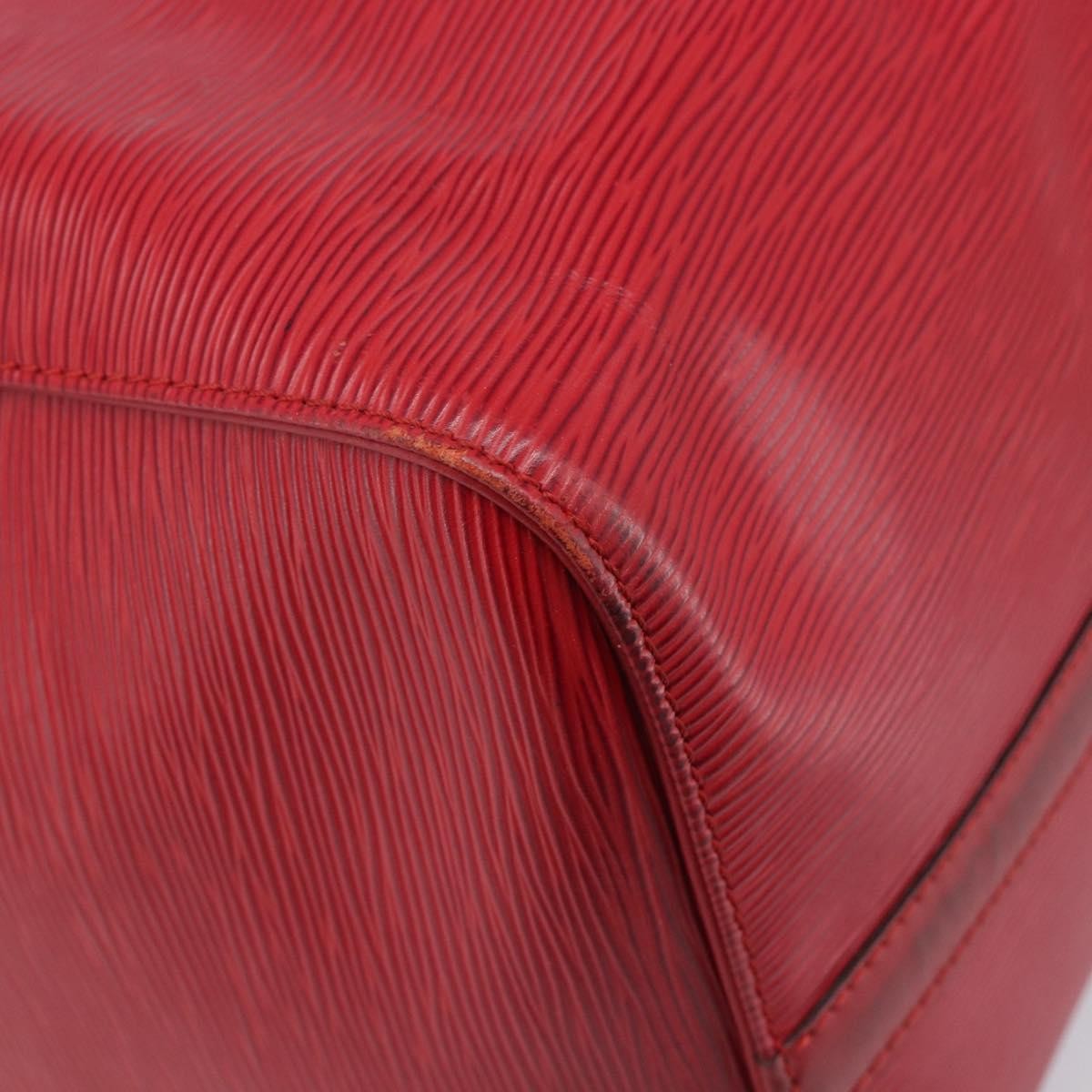 Louis Vuitton Keepall Epi Leather Red Leather Travel Bag Bag (Pre-Owned)