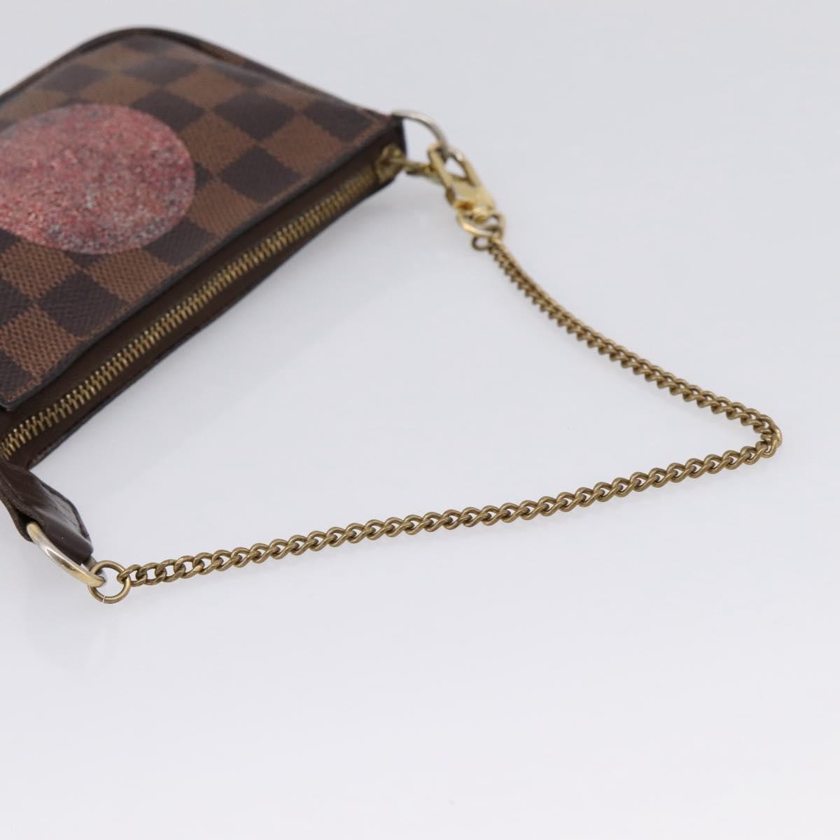 Louis Vuitton Mini Pochette Accessoires Damier Canvas Brown Canvas Clutche & Pouche Bag (Pre-Owned)