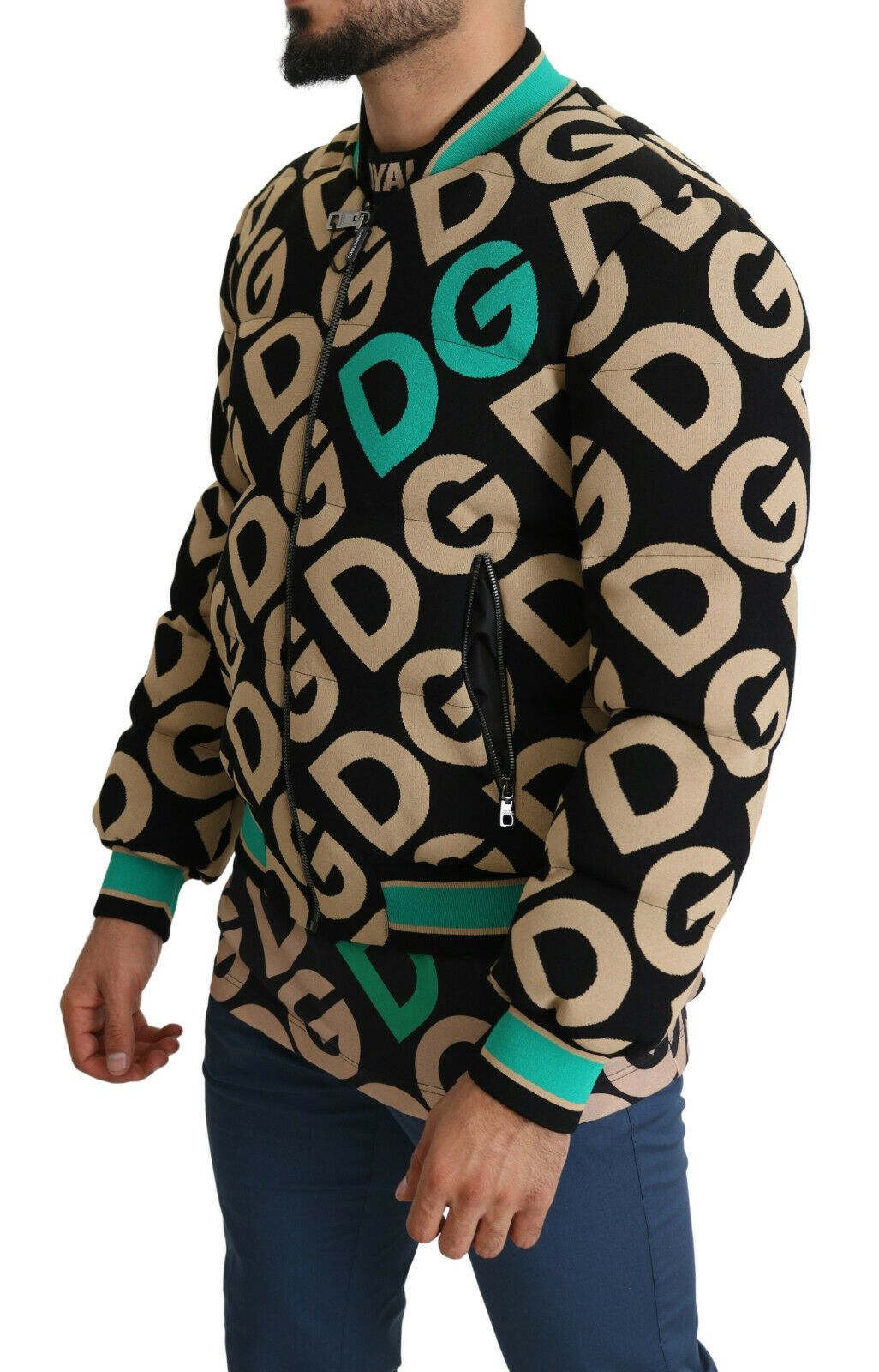 Dolce & Gabbana Multicolor DGMILLENNIALS Logo Print Men's Jacket