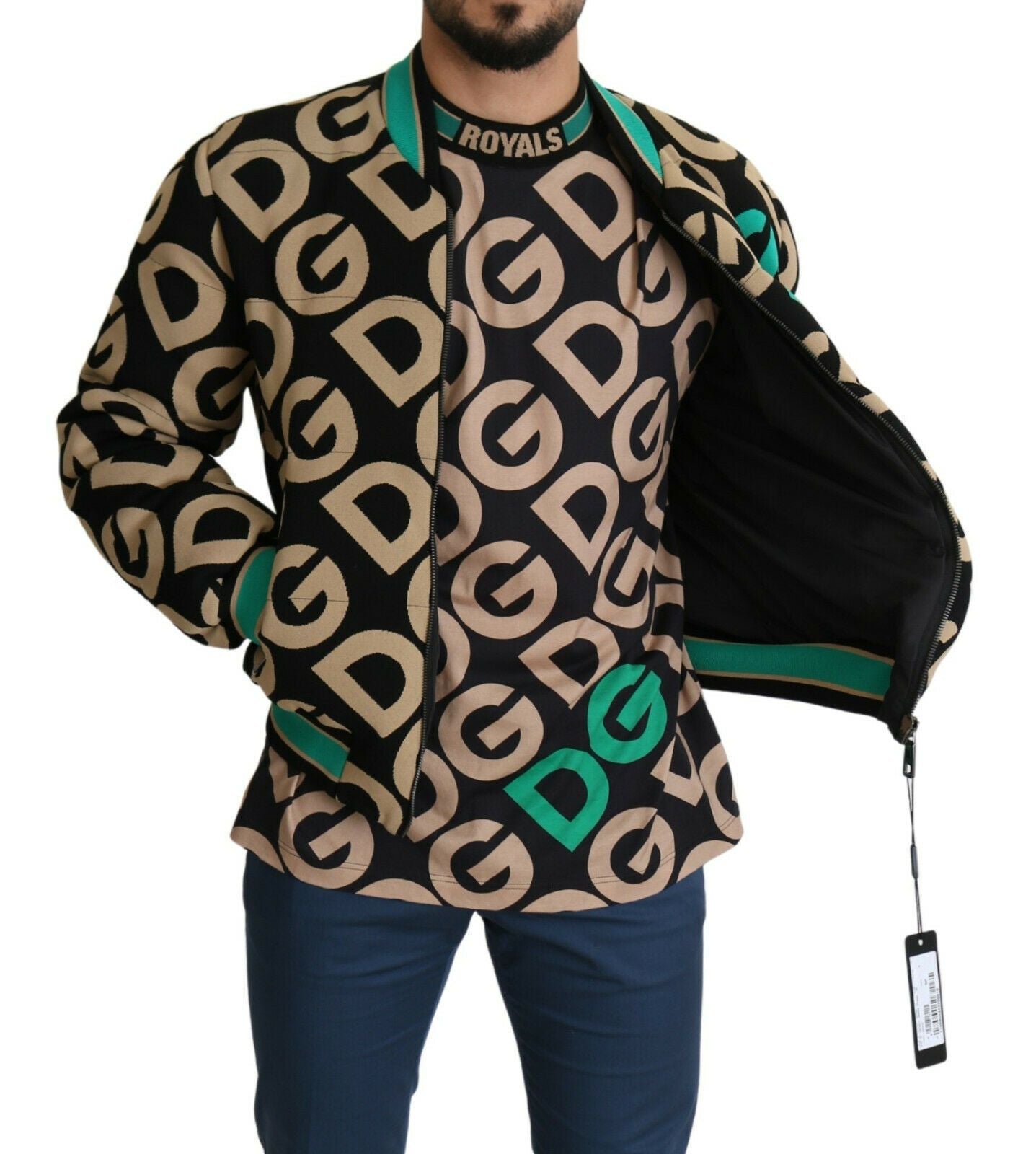 Dolce & Gabbana Multicolor DGMILLENNIALS Logo Print Men's Jacket
