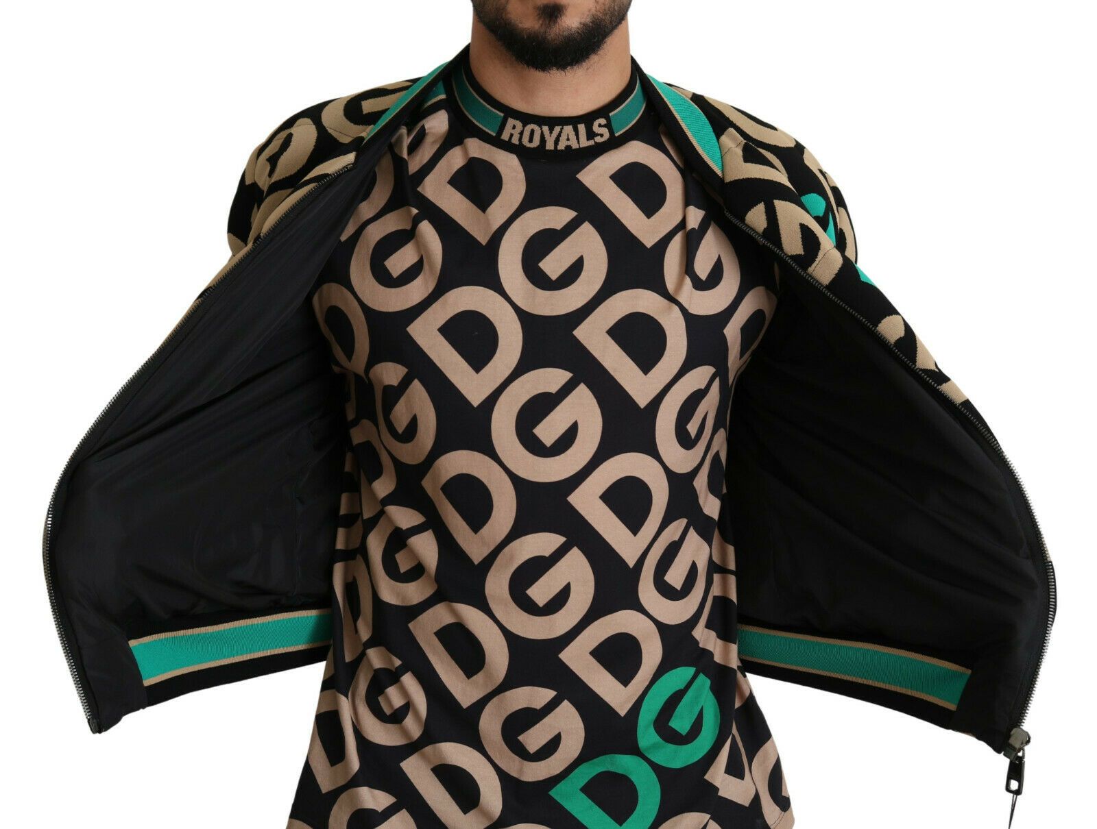 Dolce & Gabbana Multicolor DGMILLENNIALS Logo Print Men's Jacket