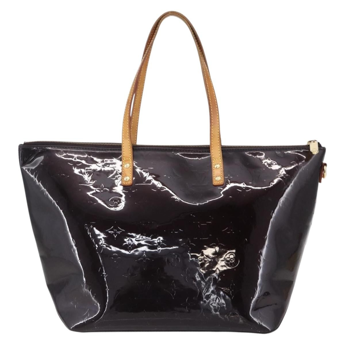 Louis Vuitton Bellevue Monogram Vernis Burgundy Patent_Leather Tote Bag Bag (Pre-Owned)