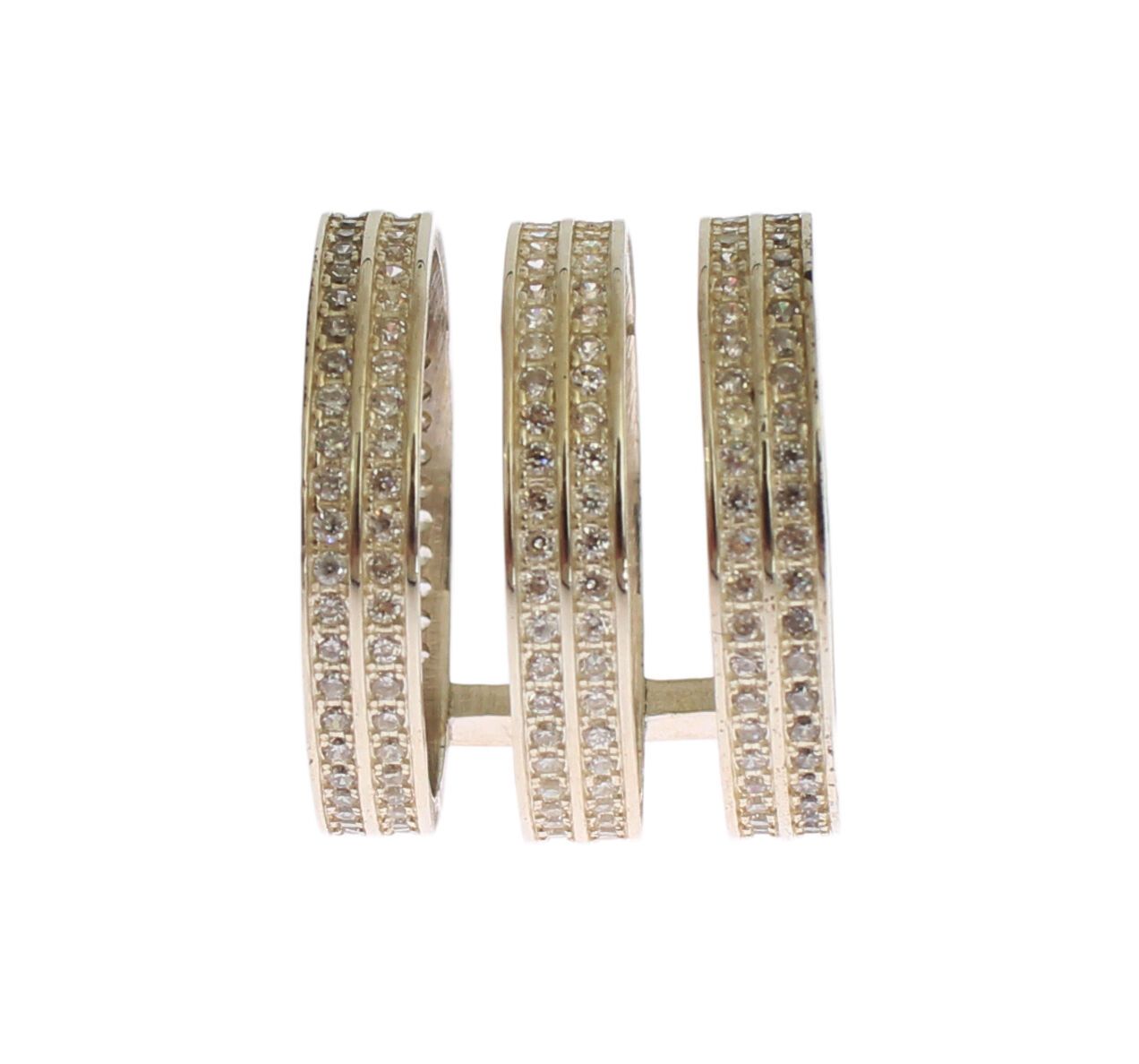 Nialaya Silver Crystal Adorned Statement Women's Ring