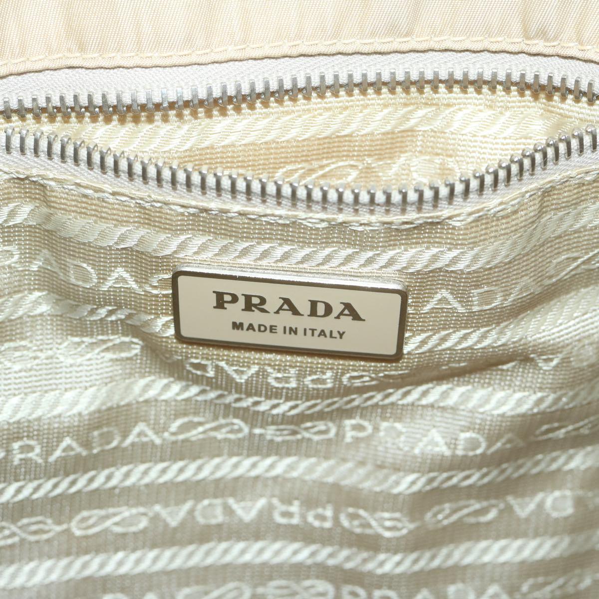 Prada Tessuto Beige Synthetic Tote Bag (Pre-Owned)