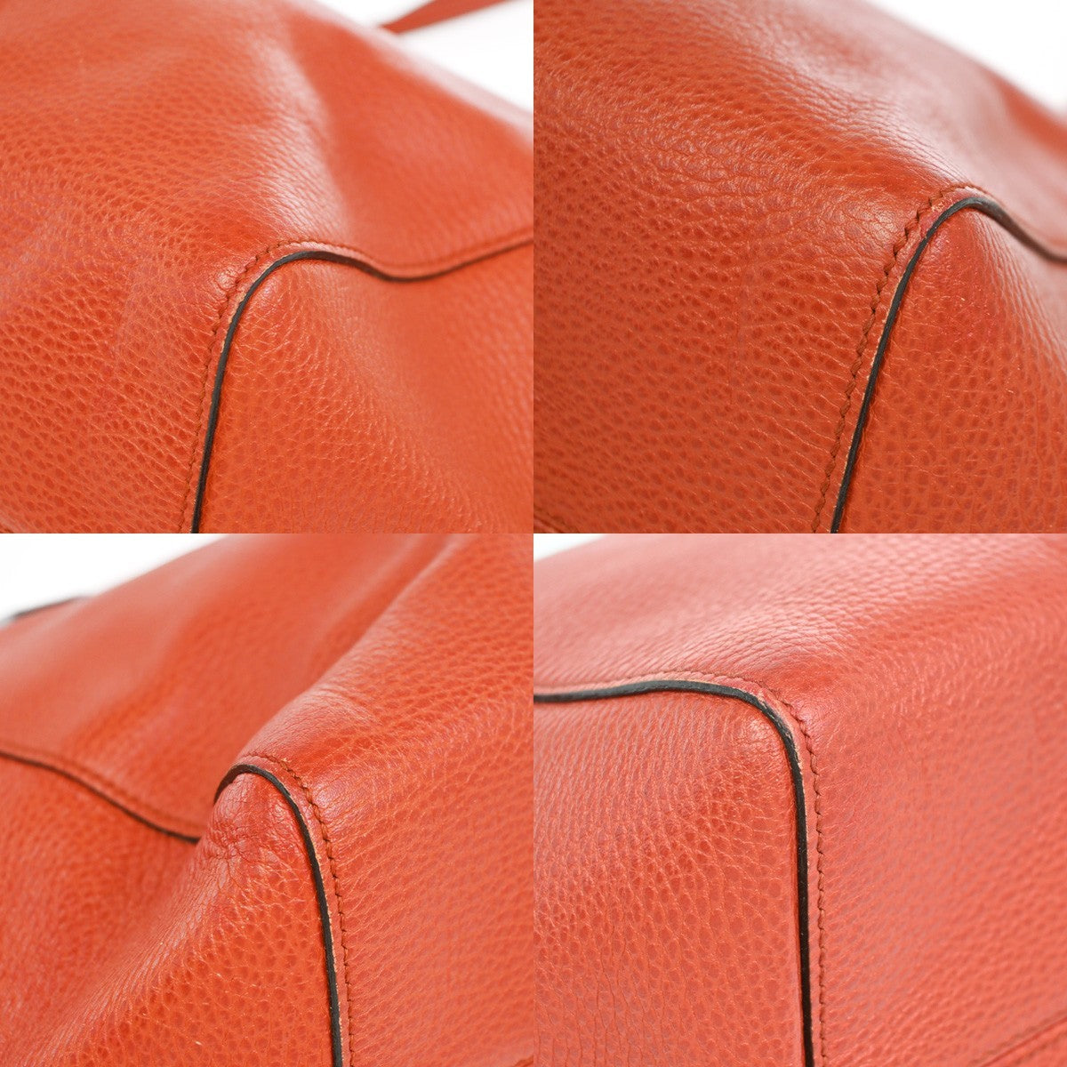 Gucci Swing Tote Leather Red Leather Tote Bag Bag (Pre-Owned)