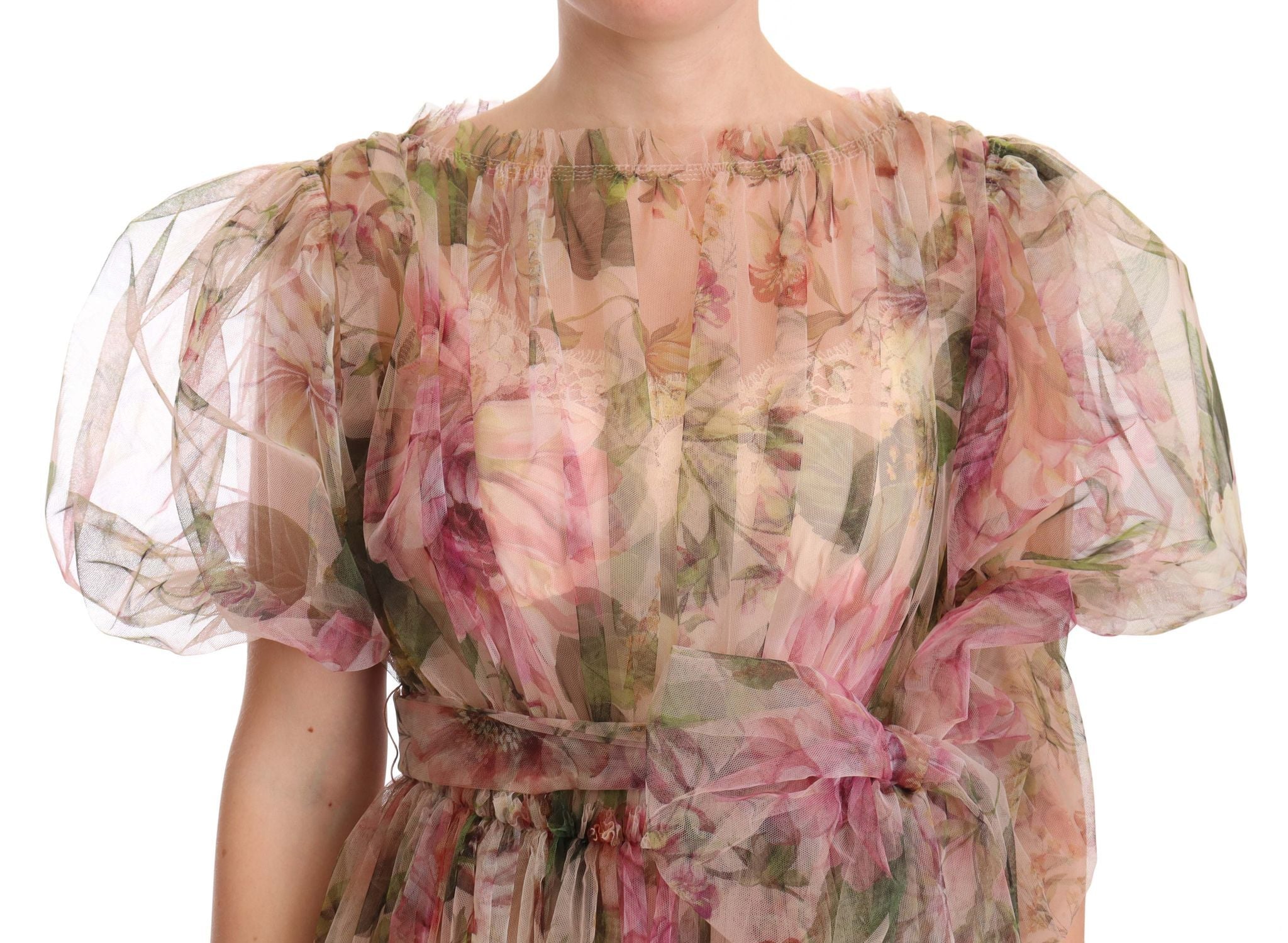 Dolce & Gabbana Multicolor Floral Print Long Maxi Gown Women's Dress