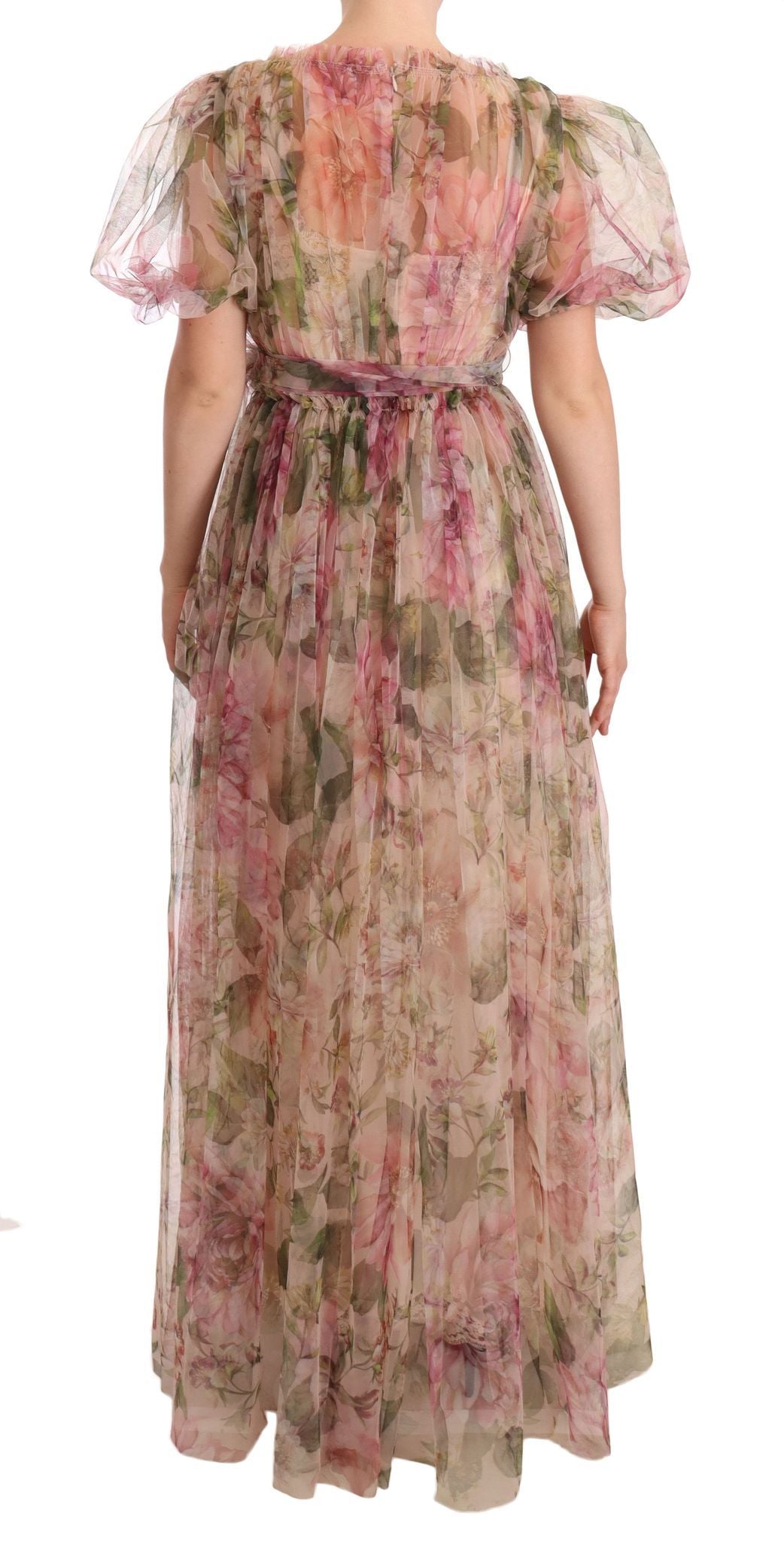 Dolce & Gabbana Multicolor Floral Print Long Maxi Gown Women's Dress