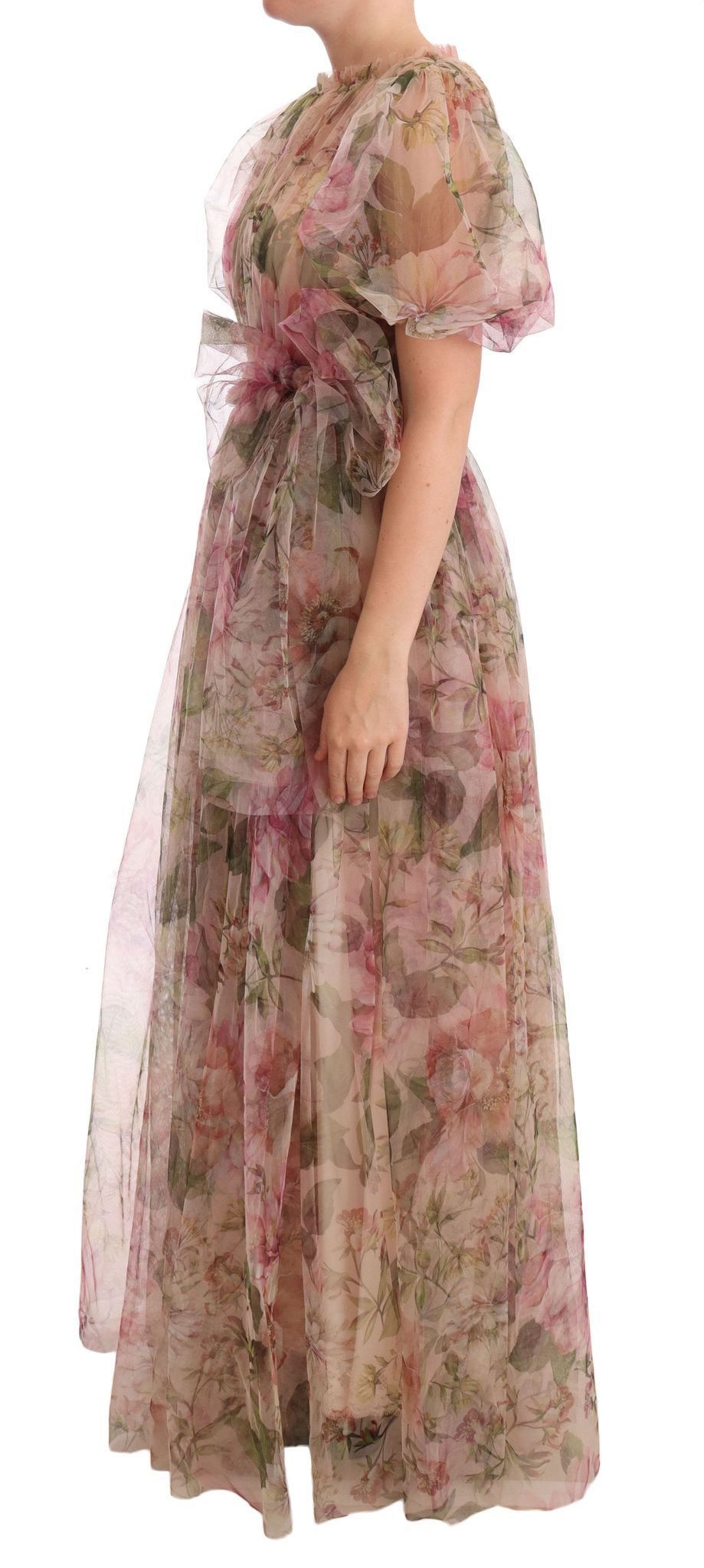 Dolce & Gabbana Multicolor Floral Print Long Maxi Gown Women's Dress