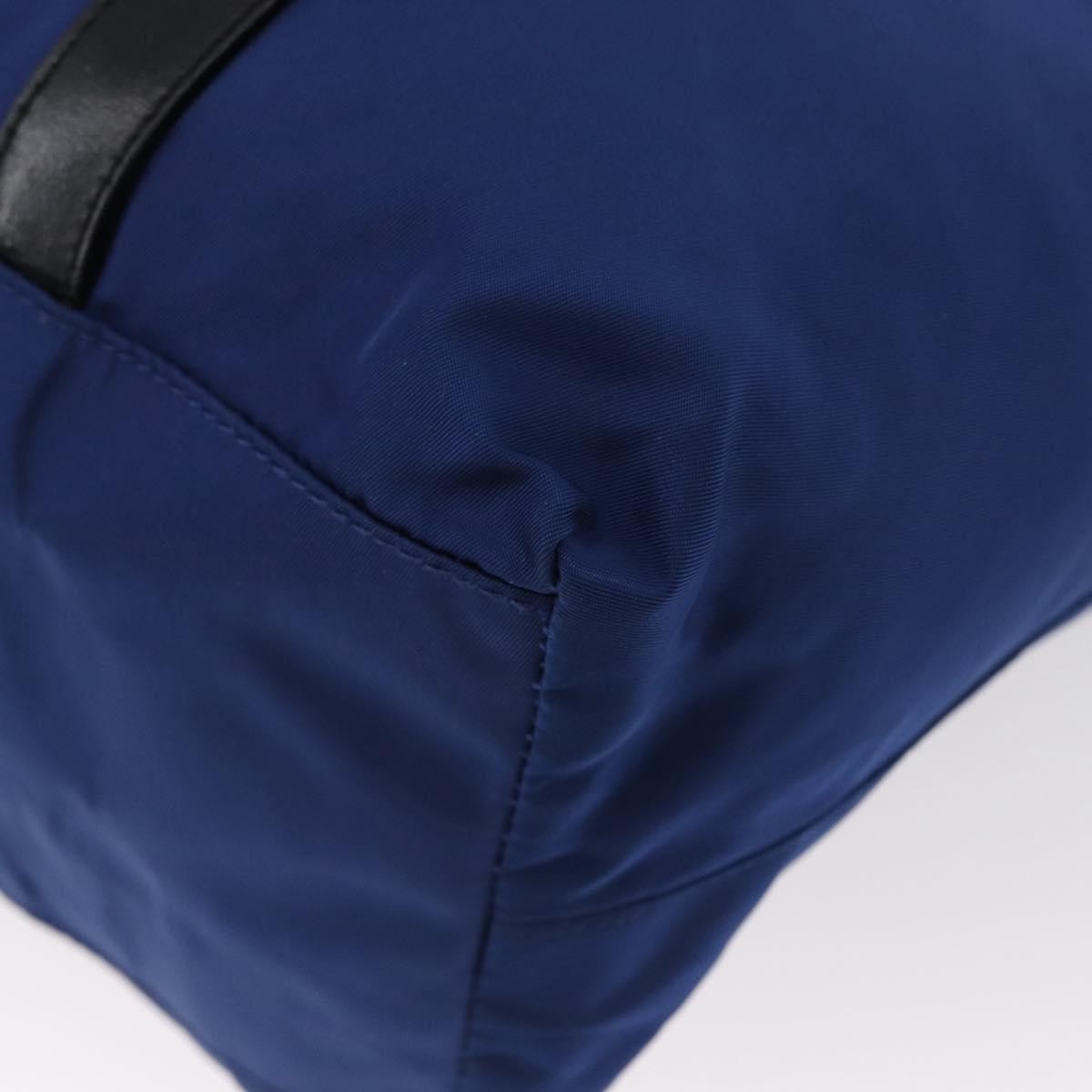 Prada Vintage Tote Tessuto Blue Nylon Tote Bag Bag (Pre-Owned)