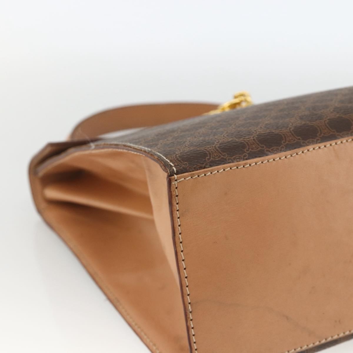 Celine Vintage Handbag Toile Céline Brown Canvas Handbag (Pre-Owned)