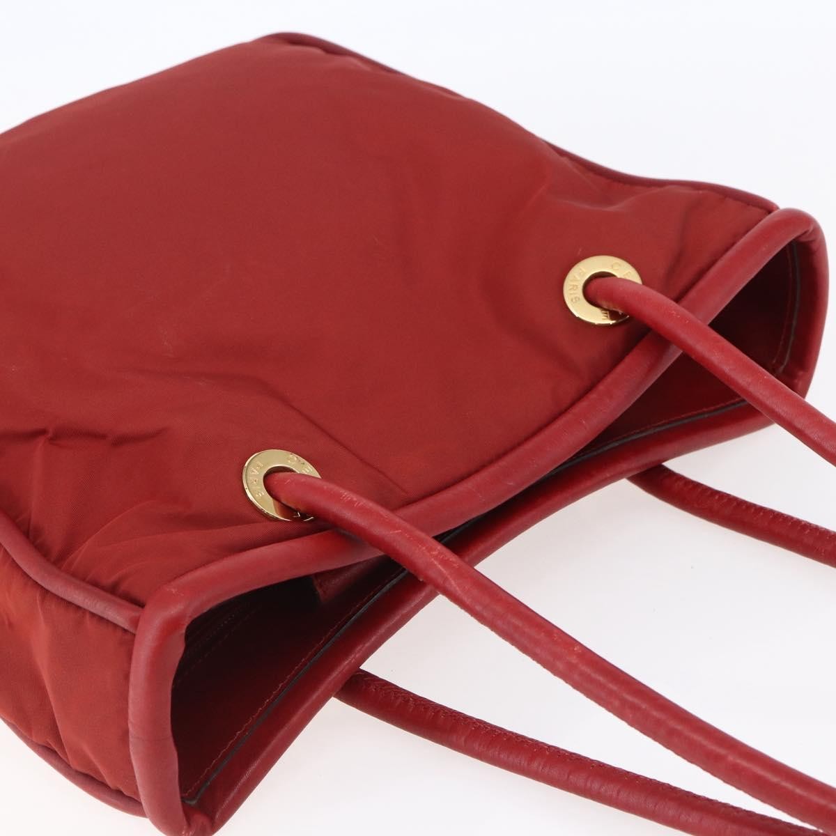 Celine Tote Nylon Red Nylon Tote Bag Bag (Pre-Owned)