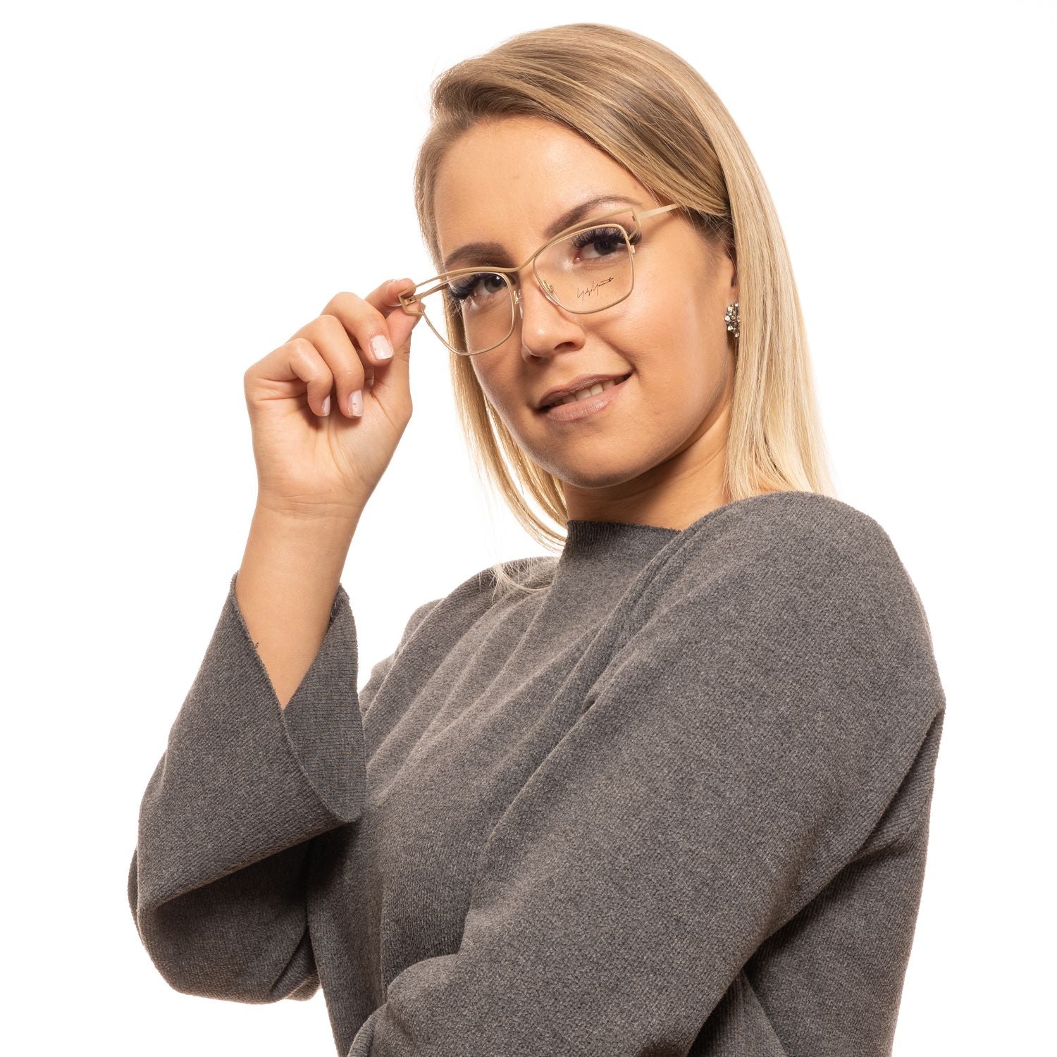 Yohji Yamamoto Gold Titanium Glasses Women's (Frames)