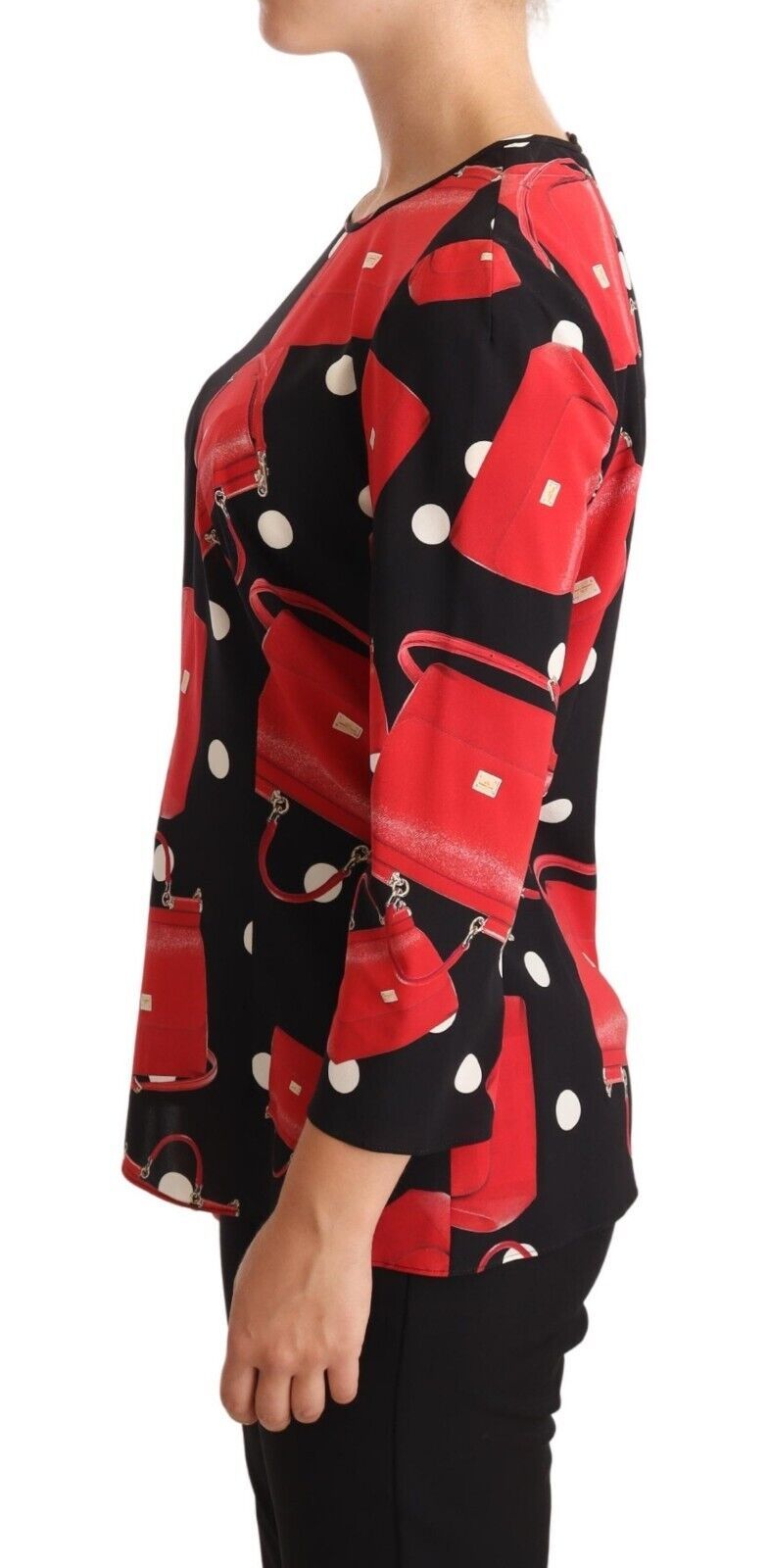 Dolce & Gabbana Elegant Sicily Bag Print Women's Blouse
