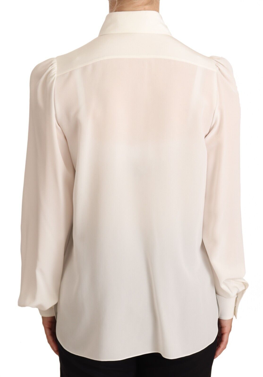 Dolce & Gabbana Elegant Silk Top in Off Women's White