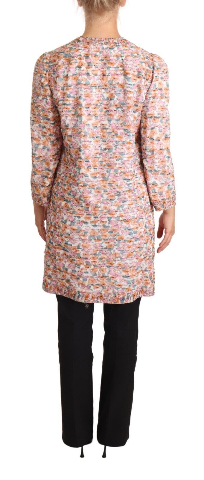 Dolce & Gabbana Multicolor Floral Print Silk Trench Coat Women's Jacket