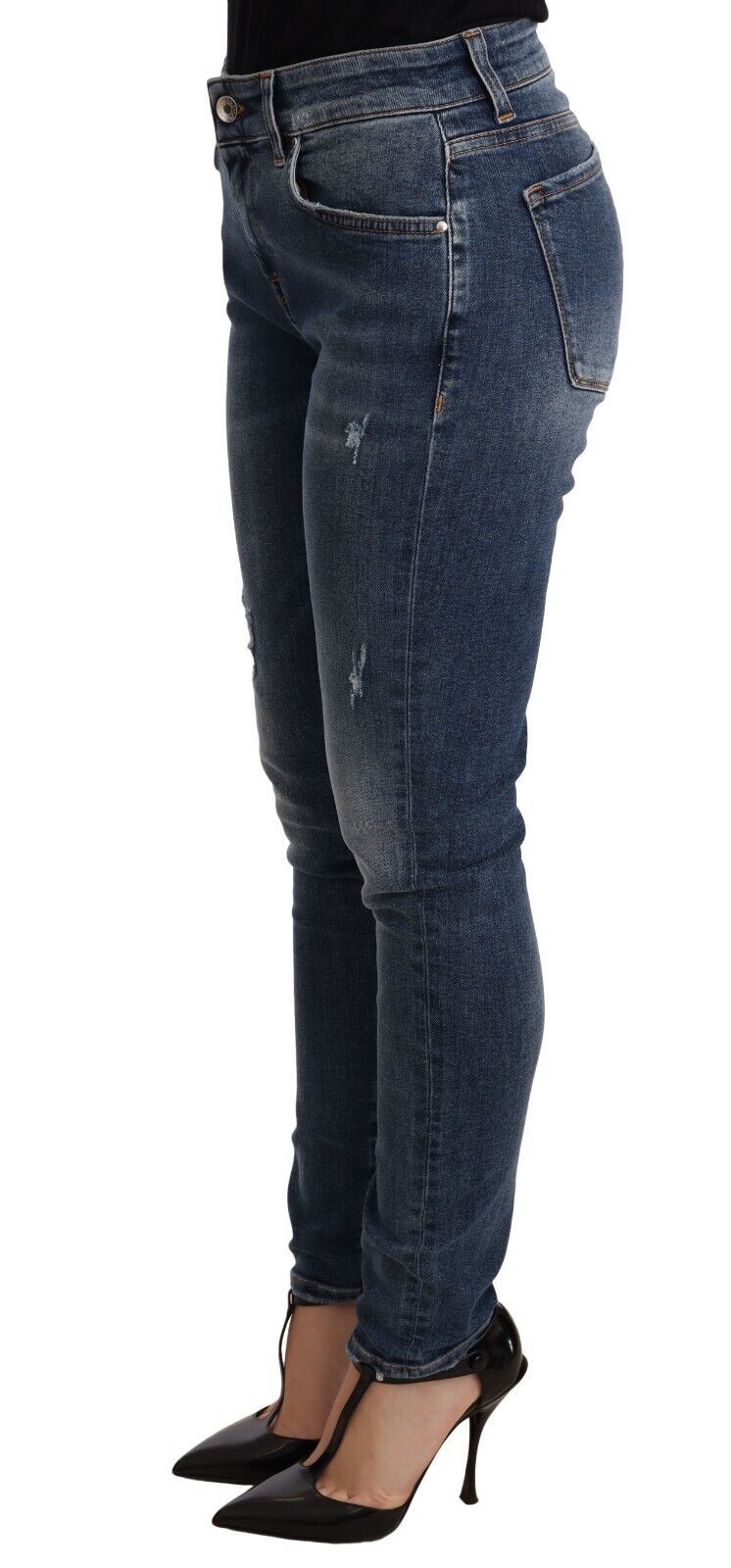Dolce & Gabbana Blue Wash Skinny Denim Cotton Stretch Women's Jeans