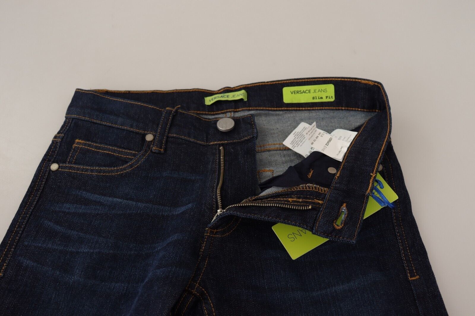 Versace Jeans Dark Blue Cotton Low Waist Skinny Denim Women's Jeans