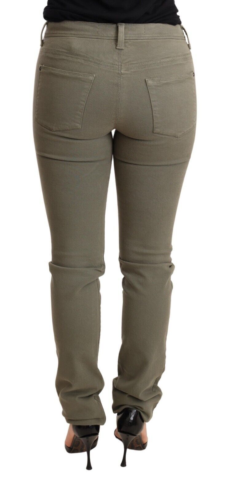 Ermanno Scervino Green Low Waist Skinny Slim Trouser Cotton Women's Jeans