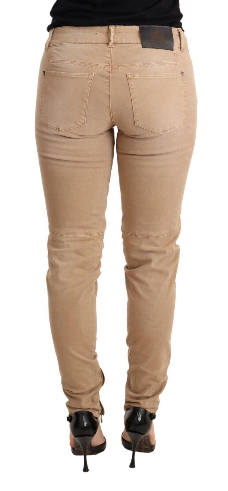 Ermanno Scervino Brown Low Waist Skinny Denim Trouser Cotton Women's Jeans