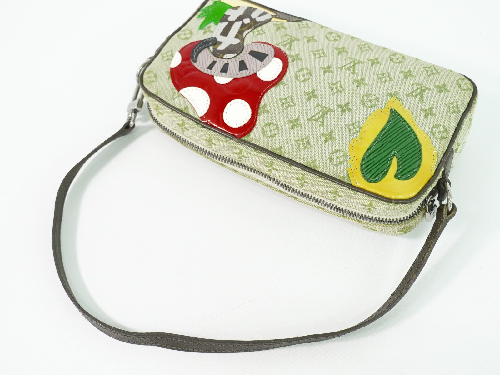 Louis Vuitton Conte De Fees Pochette Monogram Patchwork Khaki Canvas Shoulder Bag Bag (Pre-Owned)