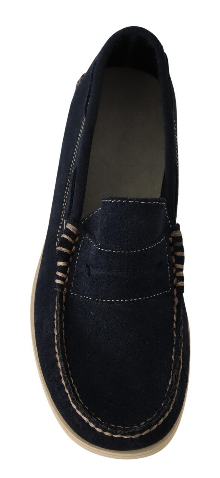 Pollini Chic Suede Blue Moccasins for Men's Men