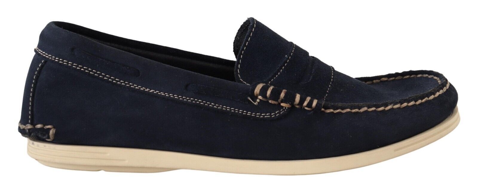 Pollini Chic Suede Blue Moccasins for Men's Men