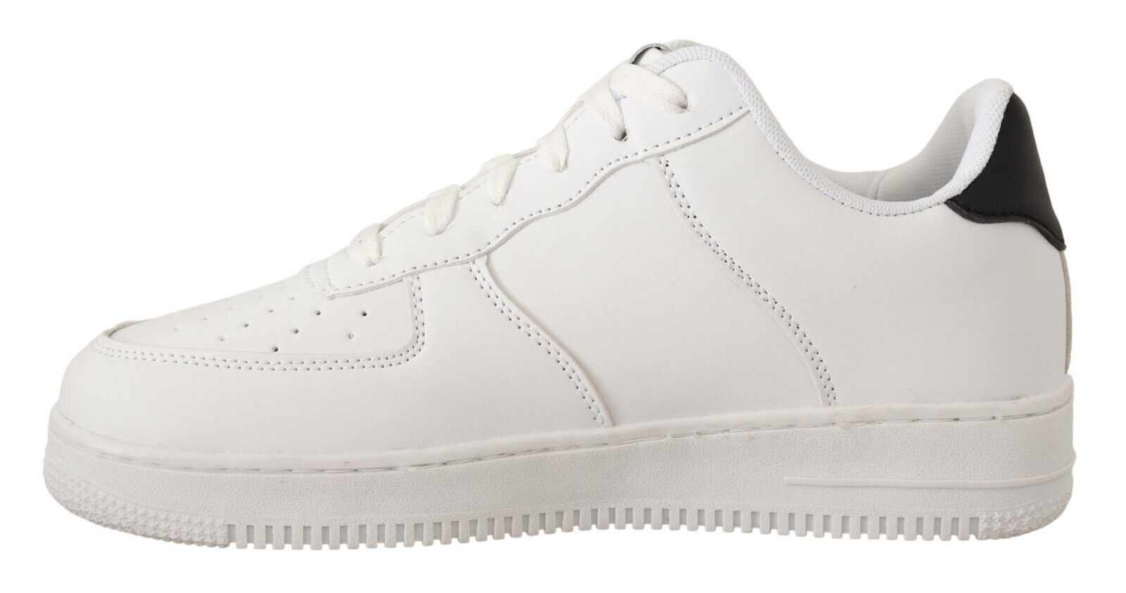 SIGNS Chic White Leather Low Top Men's Sneakers