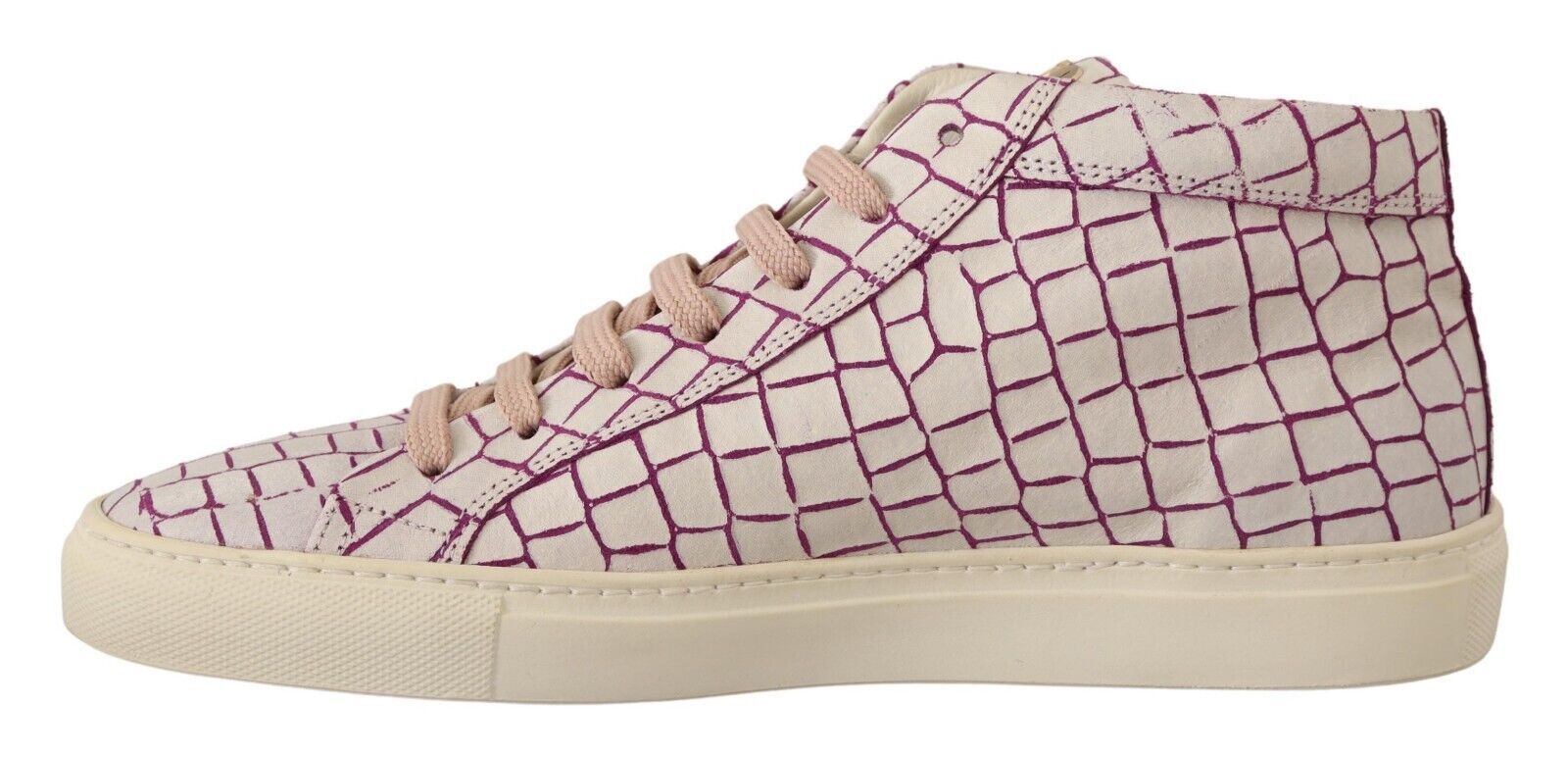 HIDE & JACK White Bordeaux Leather Casual Lace Up Sneakers Men's Shoes