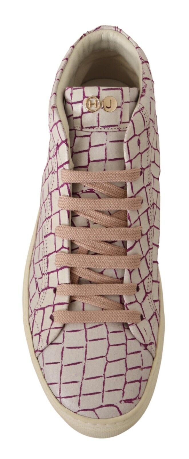 HIDE & JACK White Bordeaux Leather Casual Lace Up Sneakers Men's Shoes