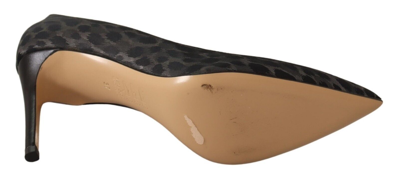 Sofia Black Leopard Leather Stiletto High Heels Pumps Women's Shoes