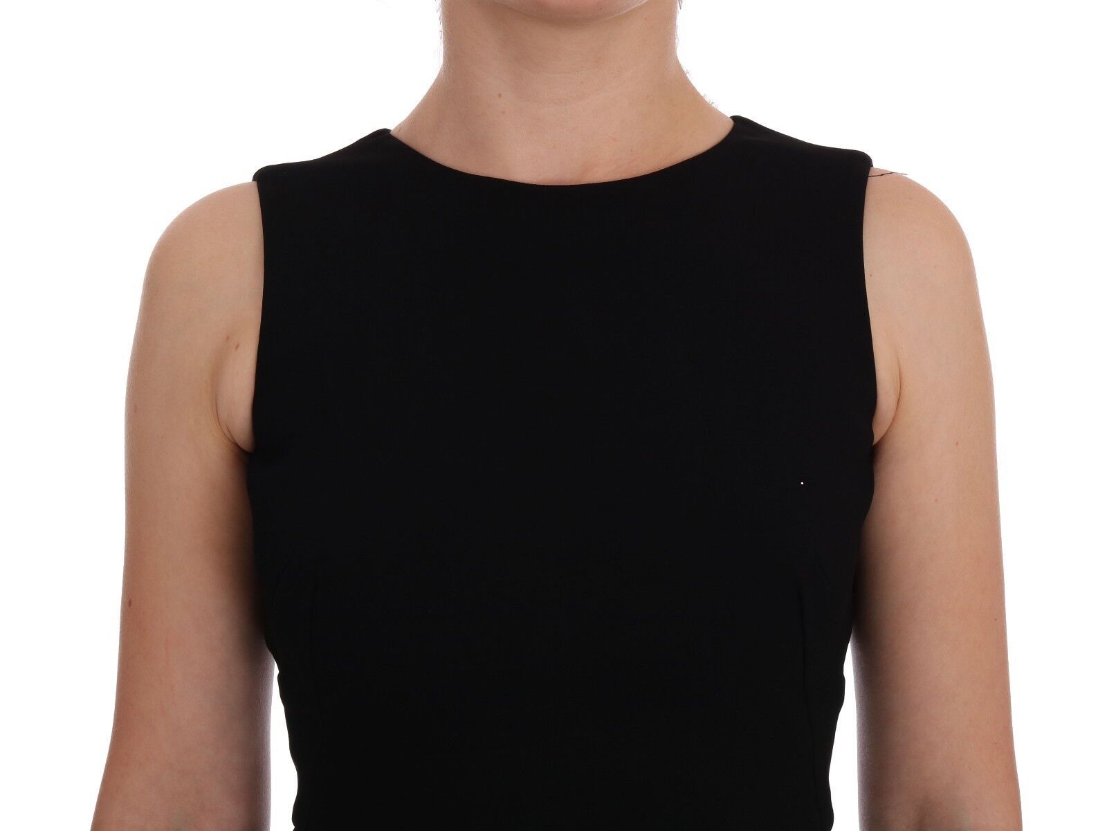 Dolce & Gabbana Black Stretch Crystal Sheath Gown Women's Dress