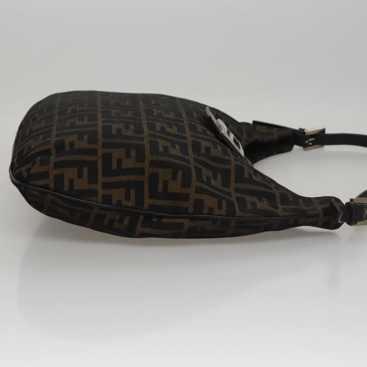 Fendi Zucca Brown Canvas Shoulder Bag (Pre-Owned)