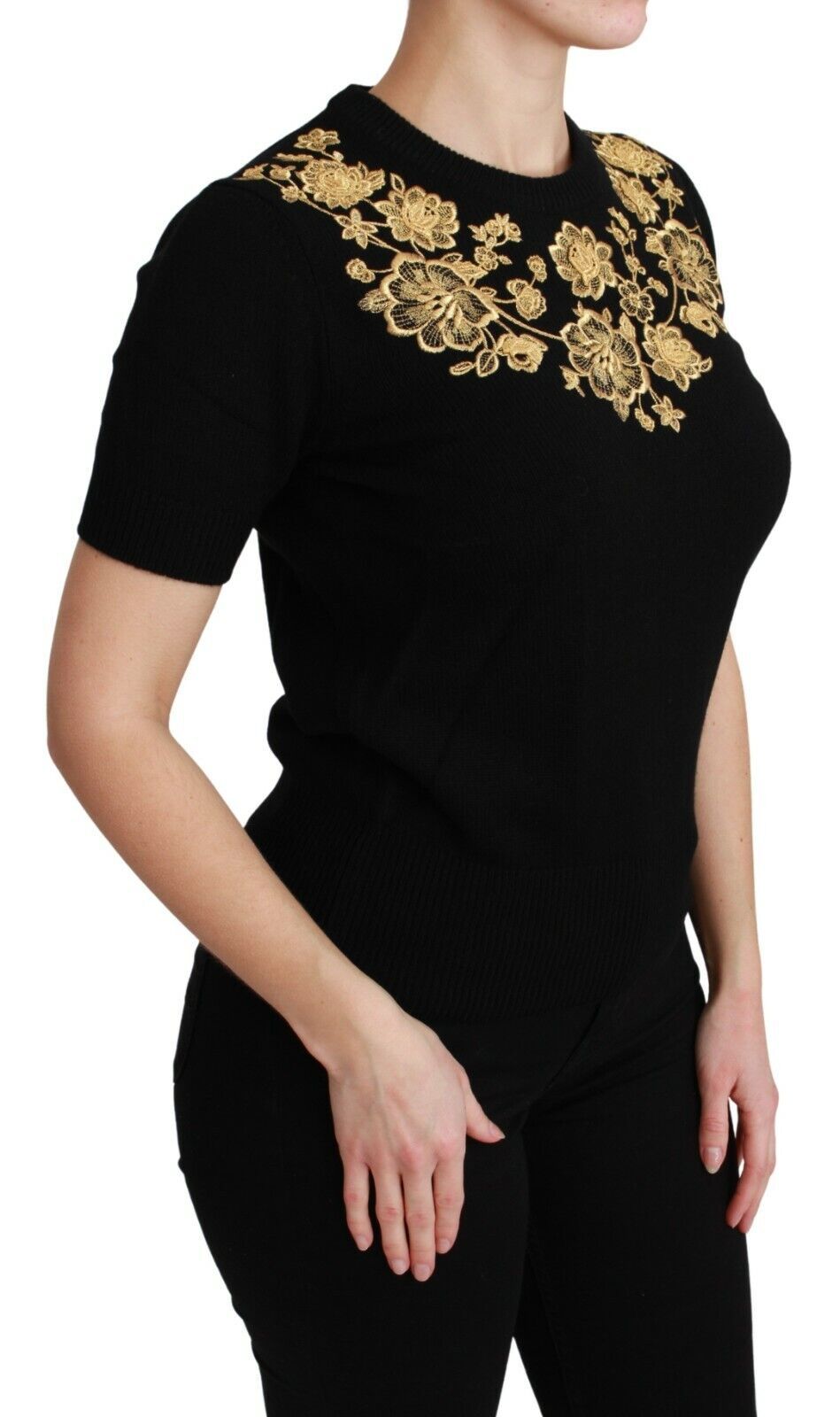 Dolce & Gabbana Elegant Black Cashmere Sweater Women's Top