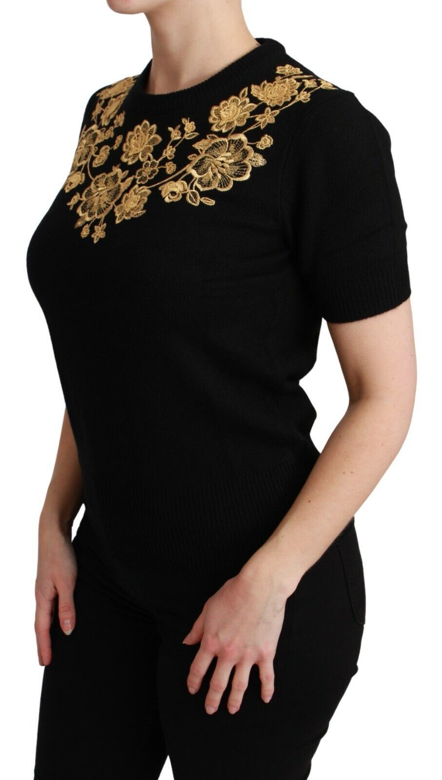 Dolce & Gabbana Elegant Black Cashmere Sweater Women's Top